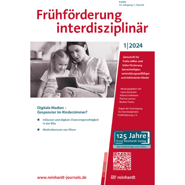 Frühförderung interdisziplinär 1/2024