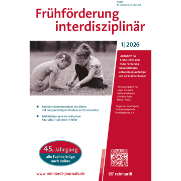 Frühförderung interdisziplinär 1/2026