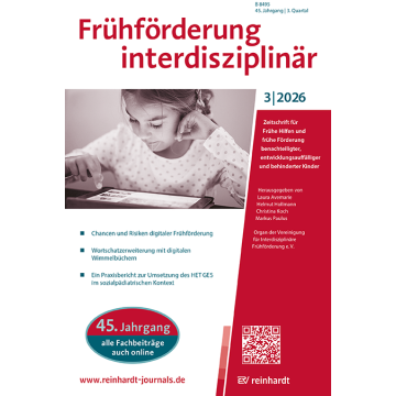Frühförderung interdisziplinär 3/2026