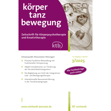 Fachbeitrag: Objekt-Installationen zur Förderung der Persönlichkeitsintegration bei Dissoziativen Identitätsstörungen in der Tanztherapie/Körperpsychotherapie