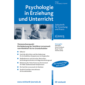 Psychologie in Erziehung und Unterricht 2/2025