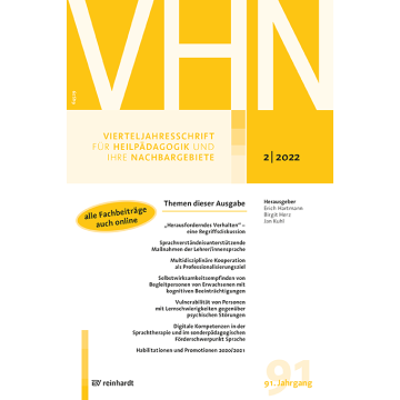 Rezension: Deutsche Heilpädagogische Gesellschaft (DHG) (Hrsg.) (2021): Standards zur Teilhabe von Menschen mit kognitiver Beeinträchtigung und komplexem Unterstützungsbedarf