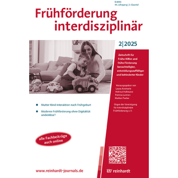 Originalarbeit: Mutter-Kind-Interaktion nach Frühgeburt - Vergleich der Interaktionsqualität von Müttern früh- und reifgeborener Vorschulkinder während einer Konstruktionsaufgabe