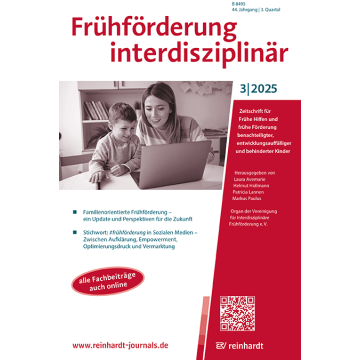 Originalarbeit: Familienorientierte Frühförderung - ein Update und Perspektiven für die Zukunft