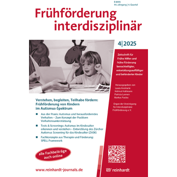 Frühförderung interdisziplinär 4/2025