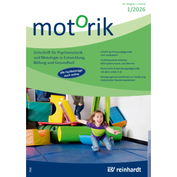 Forum Psychomotorik: Hochfrequente leibliche Mikrophänomene und Stimme - Perspektiven empirischer Motologie