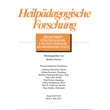 Heilpädagogische Forschung 2/2012