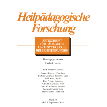Heilpädagogische Forschung 3/2014
