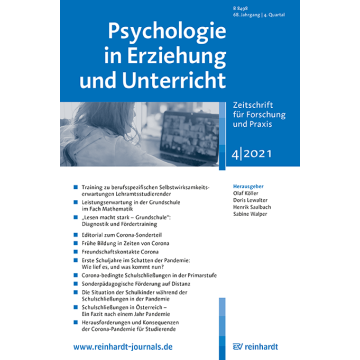 Psychologie in Erziehung und Unterricht 4/2021