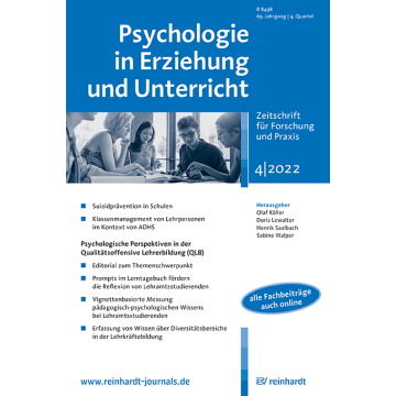 Psychologie in Erziehung und Unterricht 4/2022
