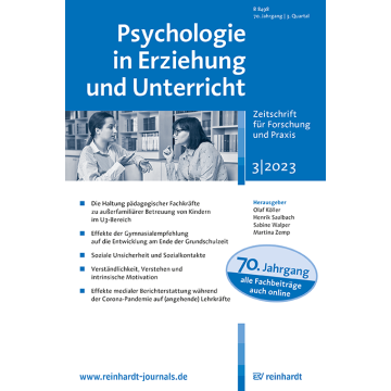 Psychologie in Erziehung und Unterricht 3/2023