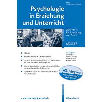 Psychologie in Erziehung und Unterricht 4/2023