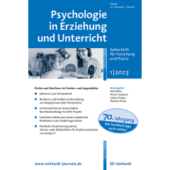 Empirische Arbeit: Elterliche Emotionsregulation: Schutz- oder Risikofaktor für das Problemverhalten von Kindern im Kleinkind- und Vorschulalter?