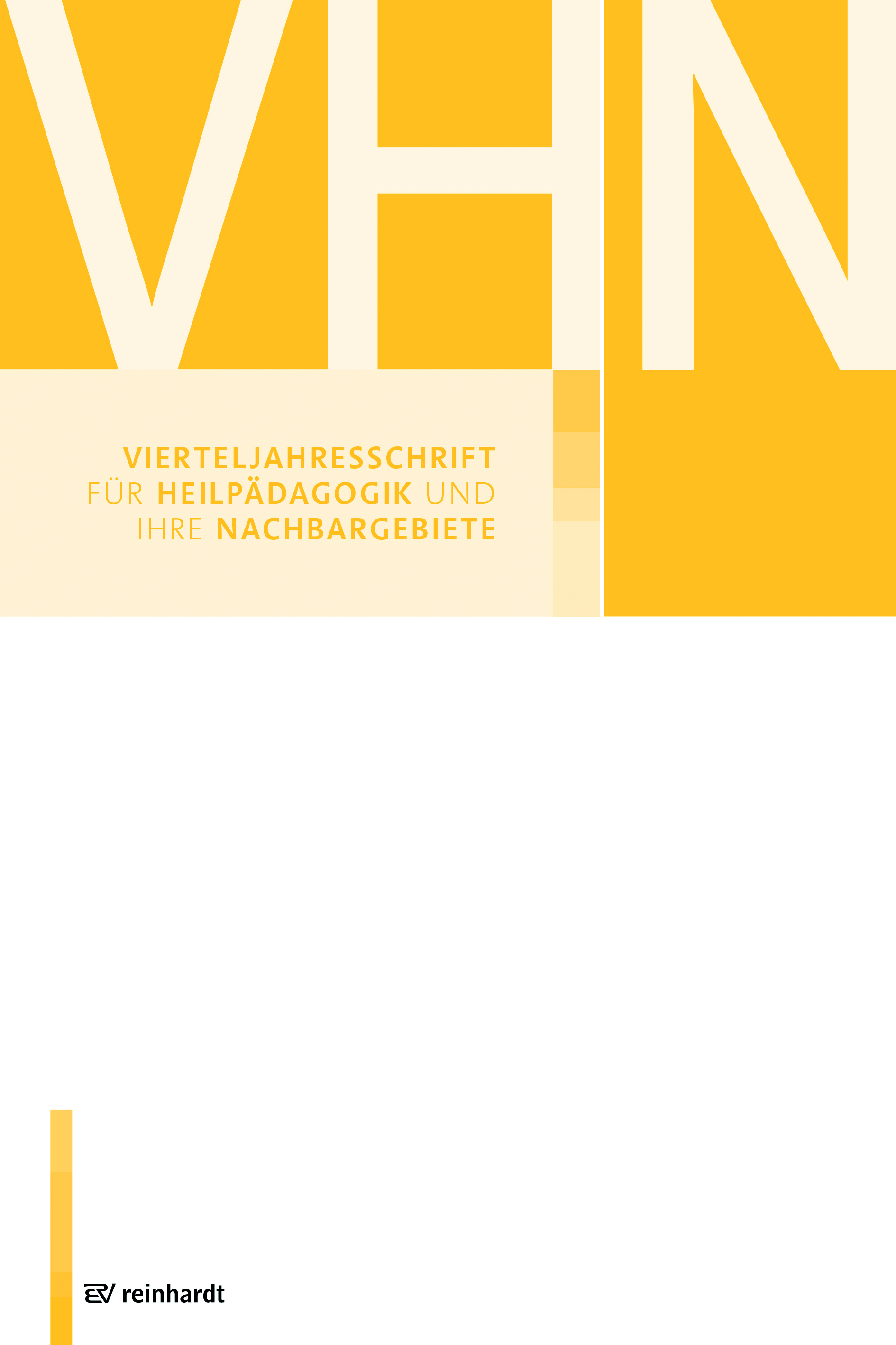 Zur Zeitschrift Vierteljahresschrift für Heilpädagogik und ihre Nachbargebiete